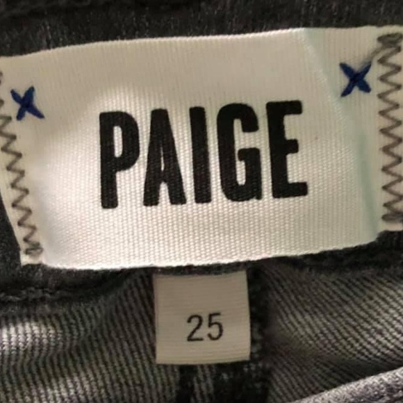 Paige Skinny Zip Ankle Jeans in Gray - Picture 4 of 5